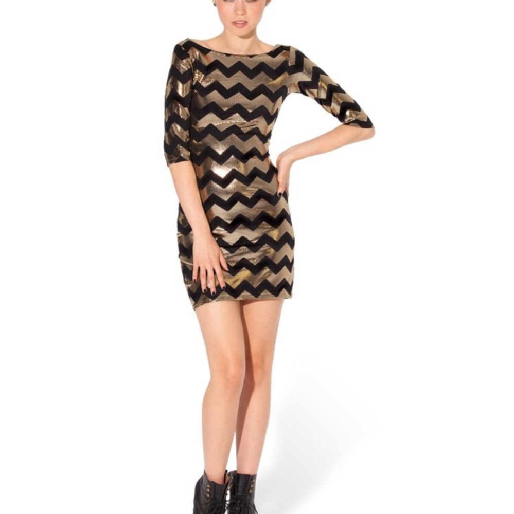 Black Milk Zig Zag 3/4 Dress